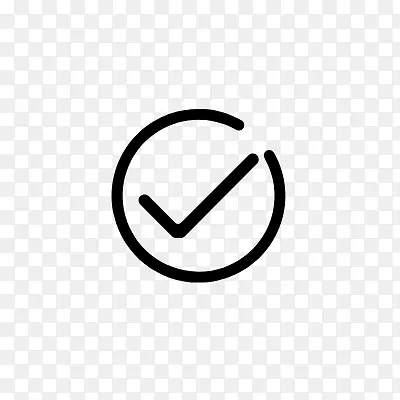 icon线性打勾圆圈小图标PNG下载