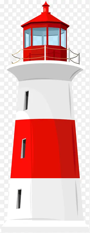 红白纹理灯塔