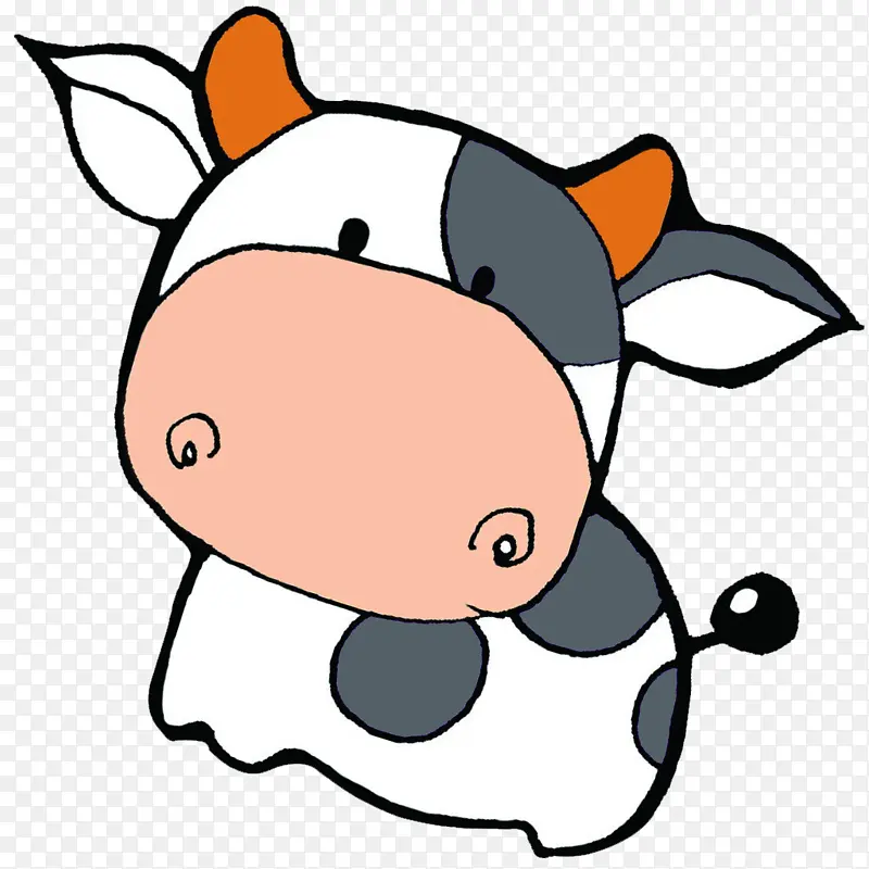 白色卡通小牛