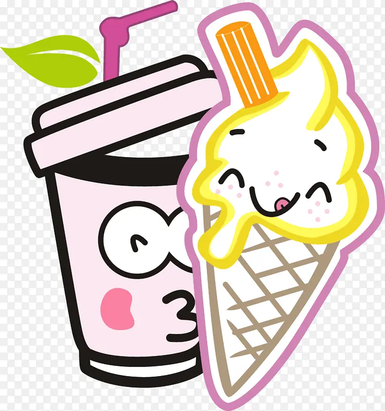 卡通矢量冰淇淋