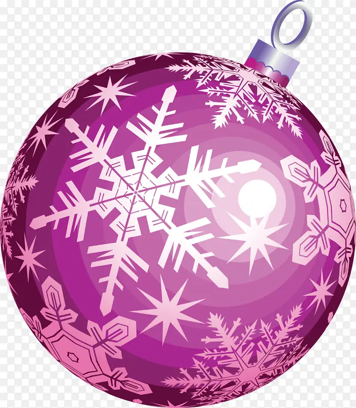 圣诞节紫色雪花球