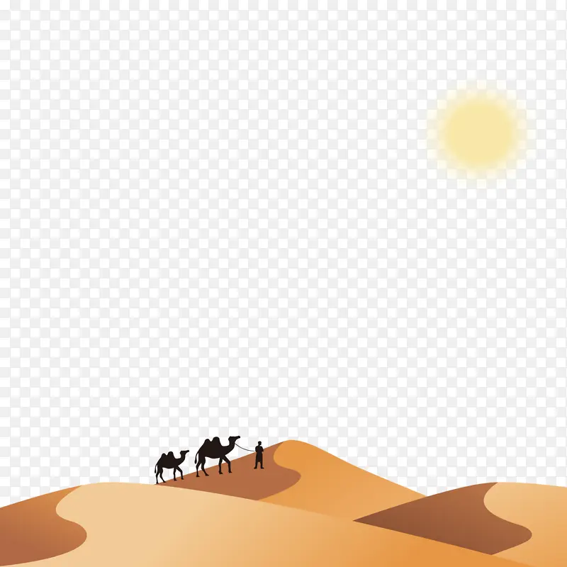 沙漠骆驼场景