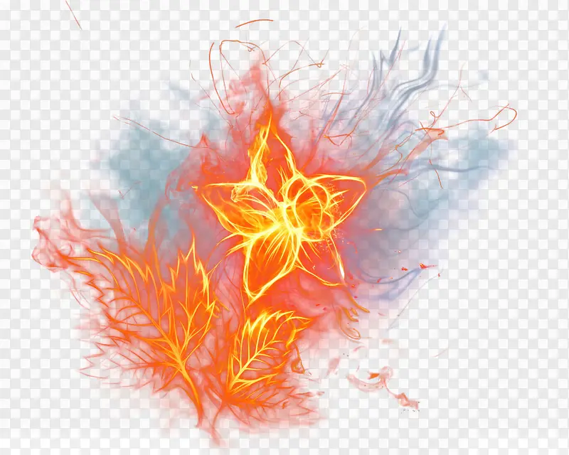 火焰花朵星星素材火花