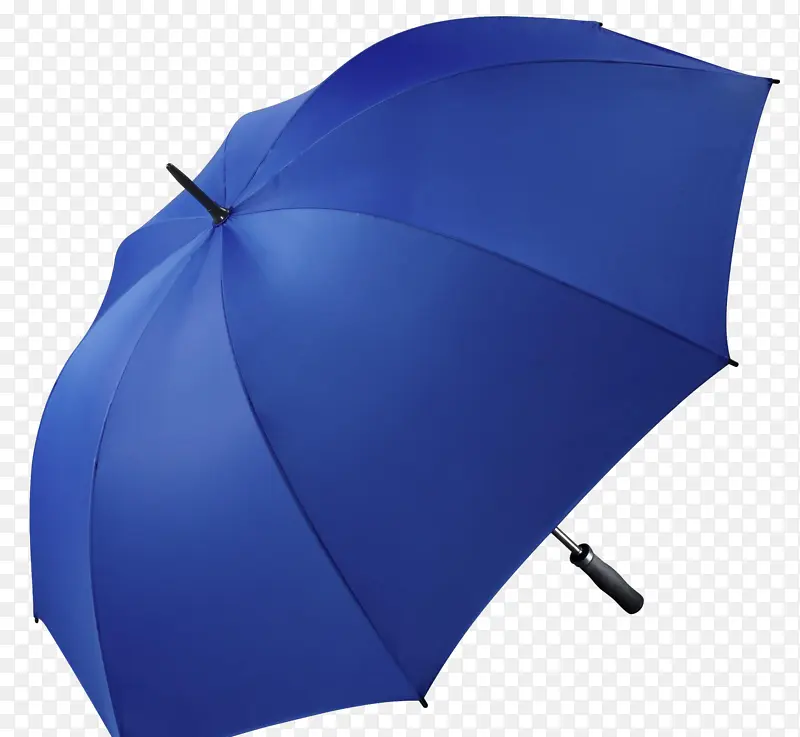 一把手绘蓝色雨伞