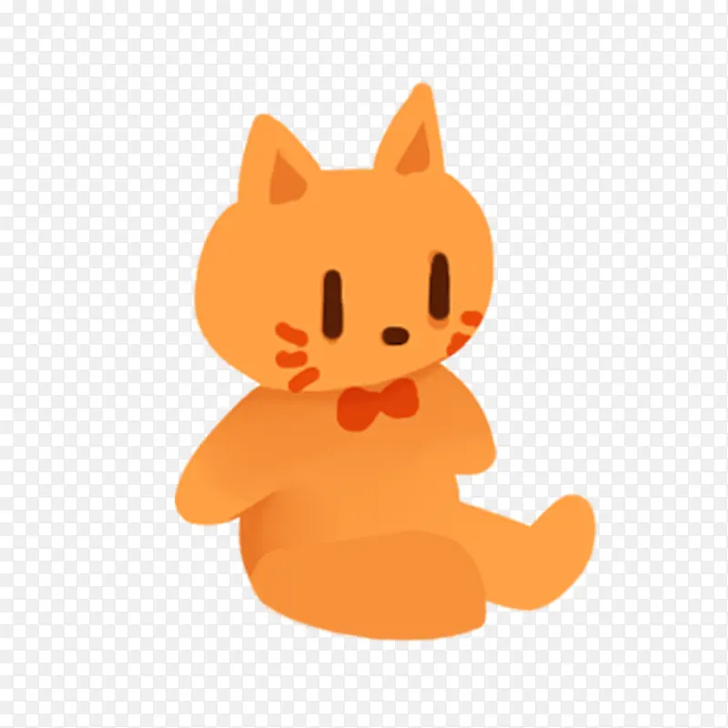 手绘风猫咪玩偶卡通橙色可爱橘猫