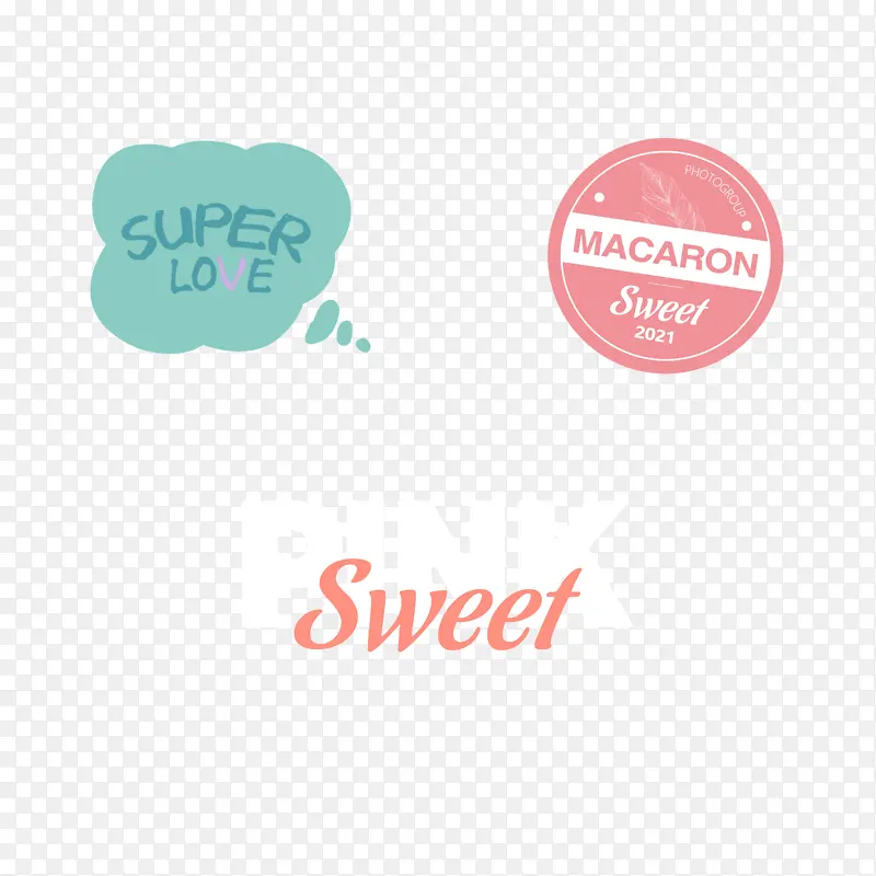 马卡龙字体甜蜜sweet