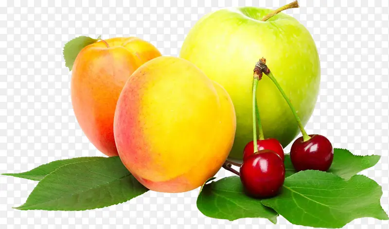 新鲜水果桃子苹果樱桃免抠素材png