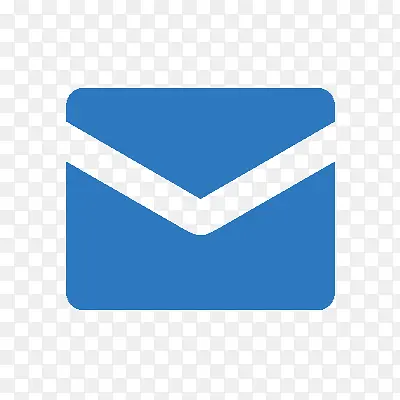 邮件图标素材蓝色简化