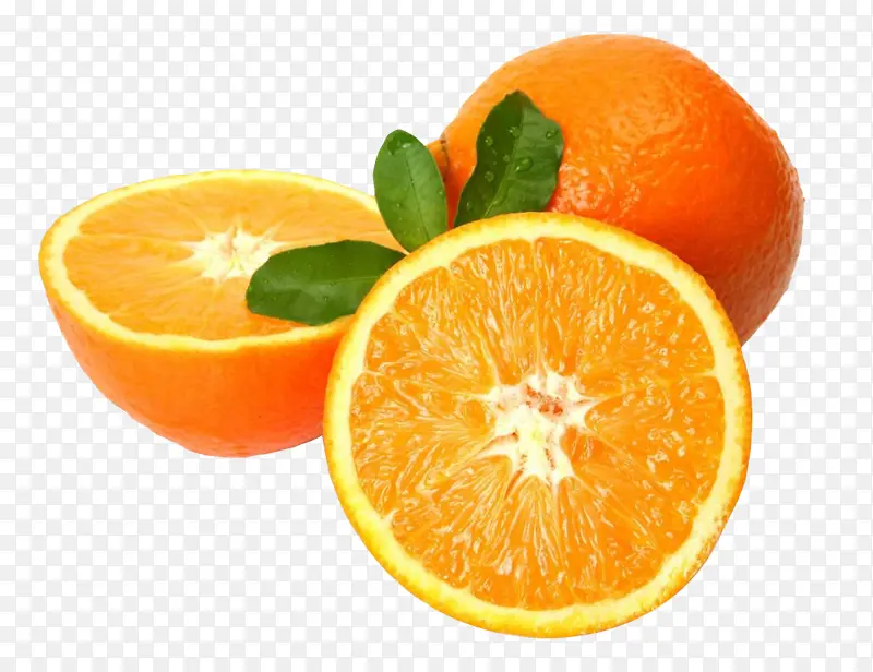 新鲜的水果透明背景橙子图片