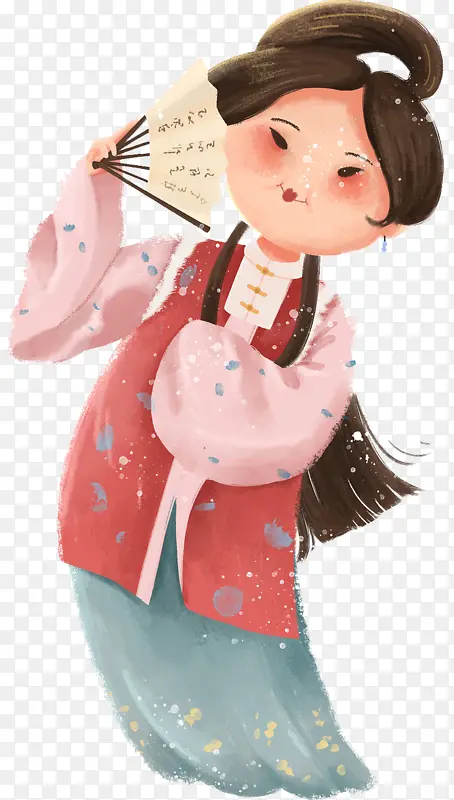 古风手绘古代女子