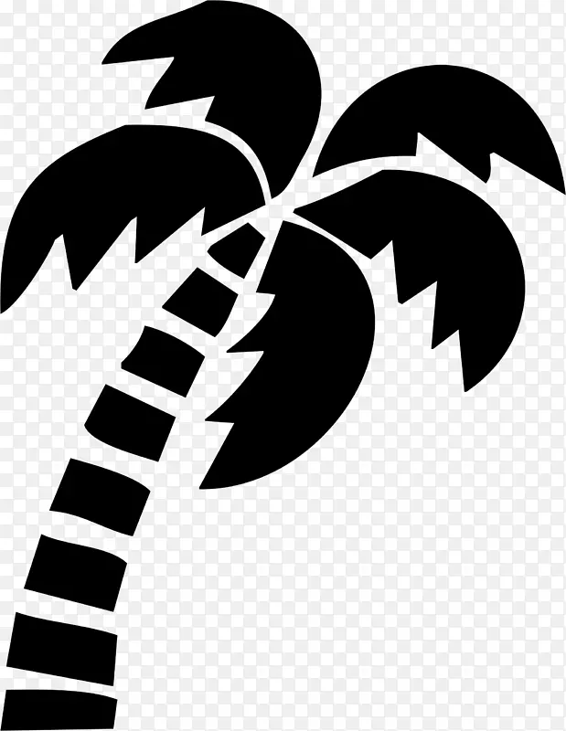 椰树植物剪影