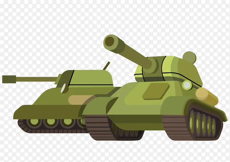 卡通矢量坦克战车