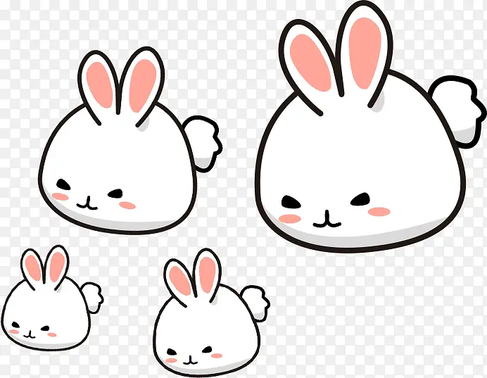 兔子卡通贴纸可爱