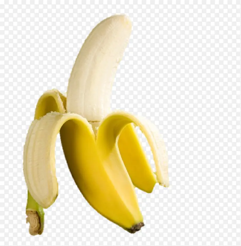剥了一半的香蕉