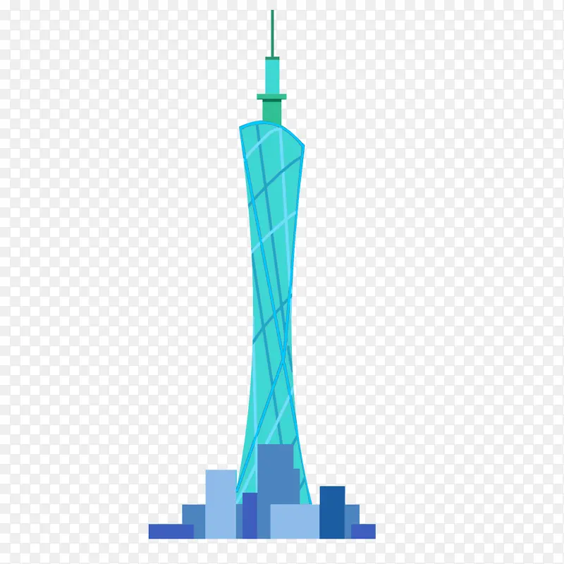 漂亮的蓝色广州塔