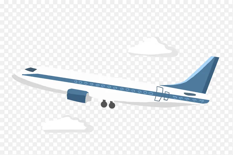 白色的交通工具飞机插画
