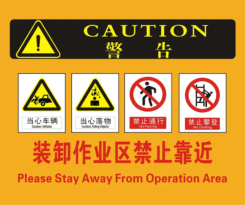 禁止靠近 标识牌