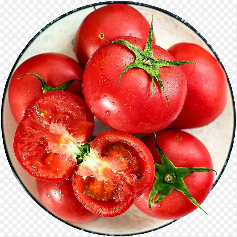 盘装西红柿蔬菜