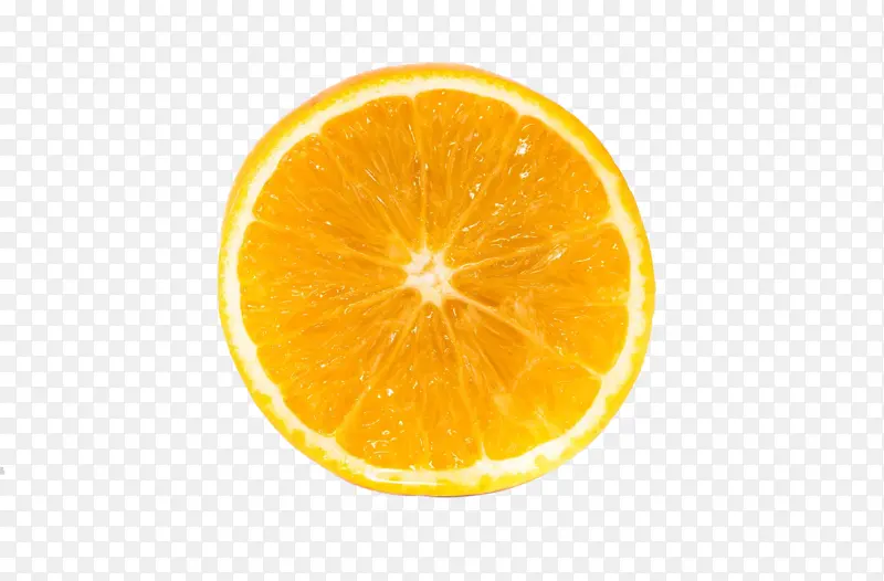 半个橙子透明图