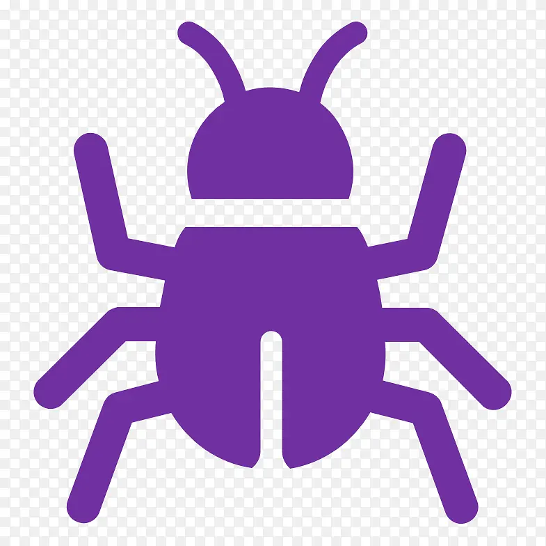 紫色小甲虫免扣素材