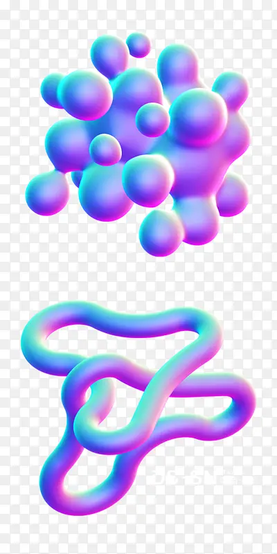 彩色球形渐变分子酸性风设计