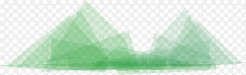 透明绿色的山