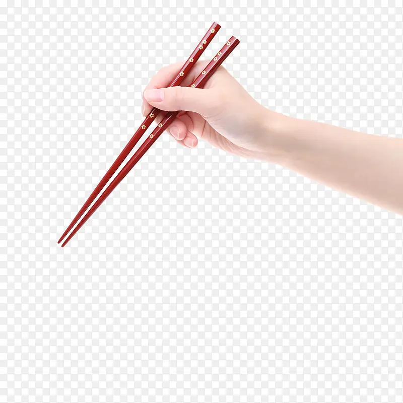 筷子手手臂手拿筷子