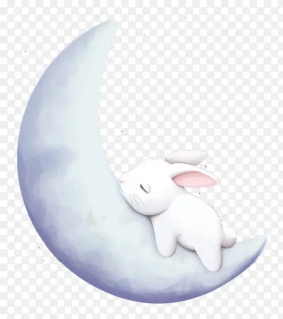 中秋节在月亮上睡觉的玉兔