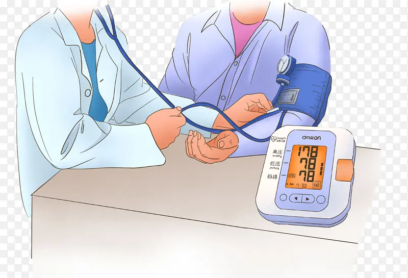 量血压插图卡通图