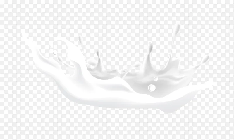 白色飞溅的牛奶插画