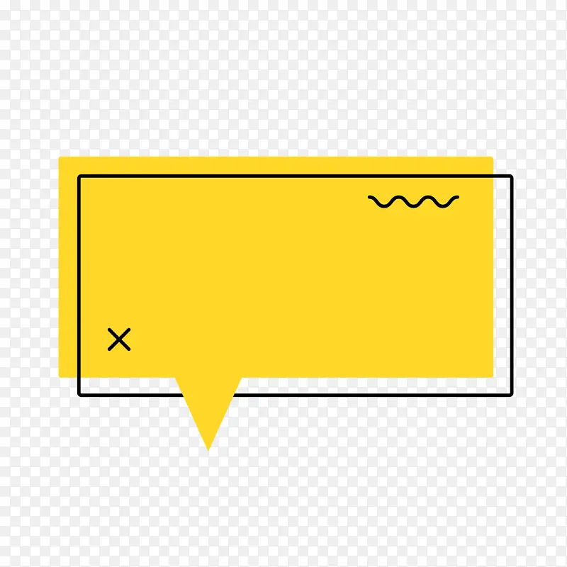 黄色促销抽象符号对话框