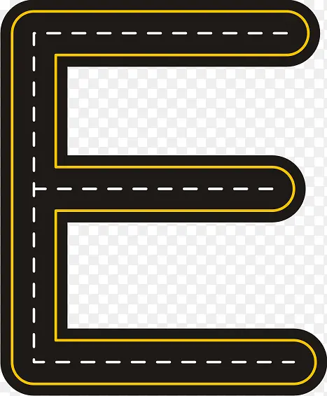 创意公路字母F