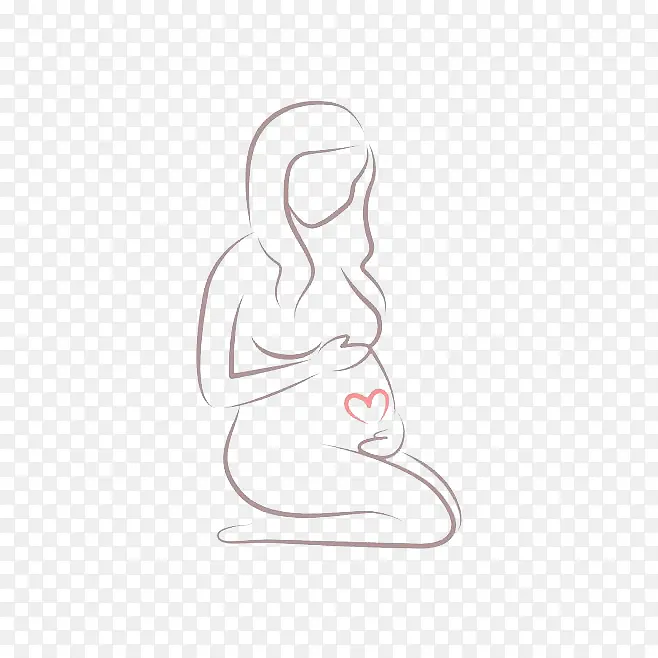 孕妇爱心胎儿