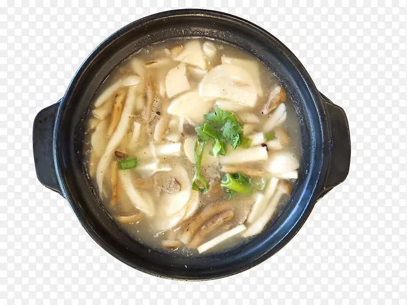 山菌鸡汤砂锅