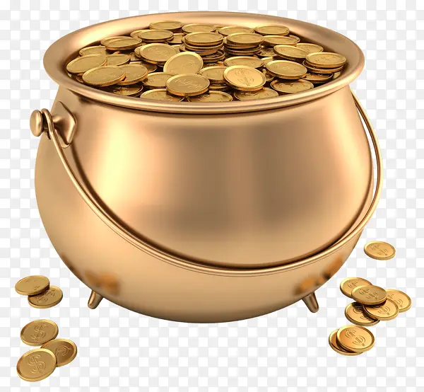 一大桶满满的金币