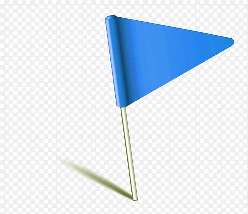 蓝色三角旗帜