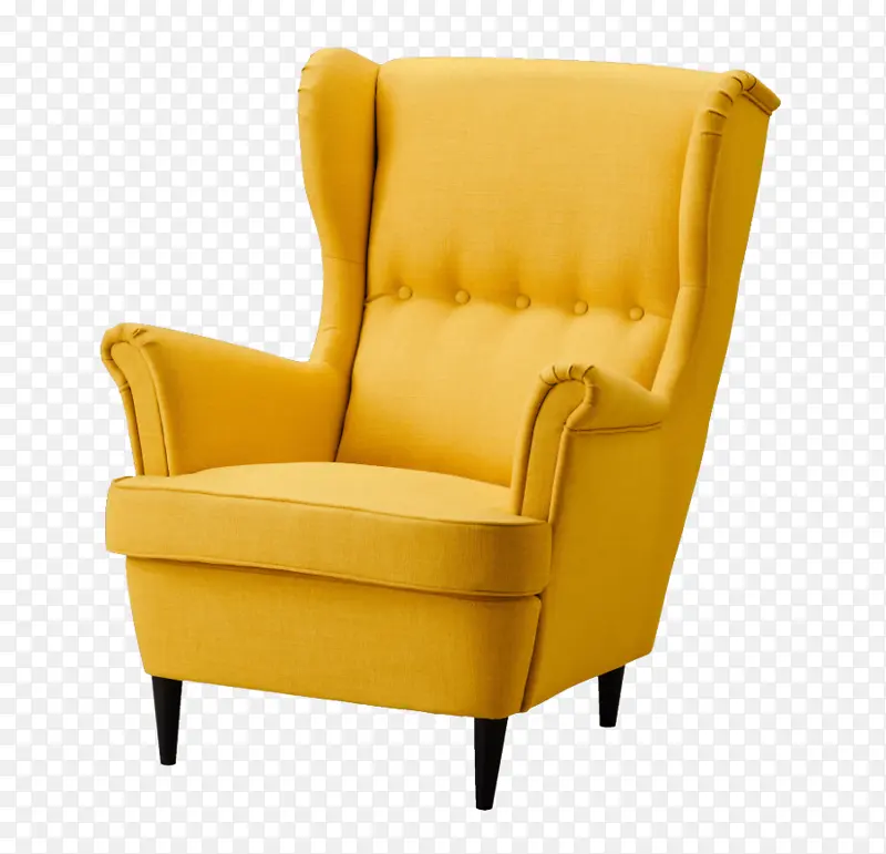 黄色靠背椅子