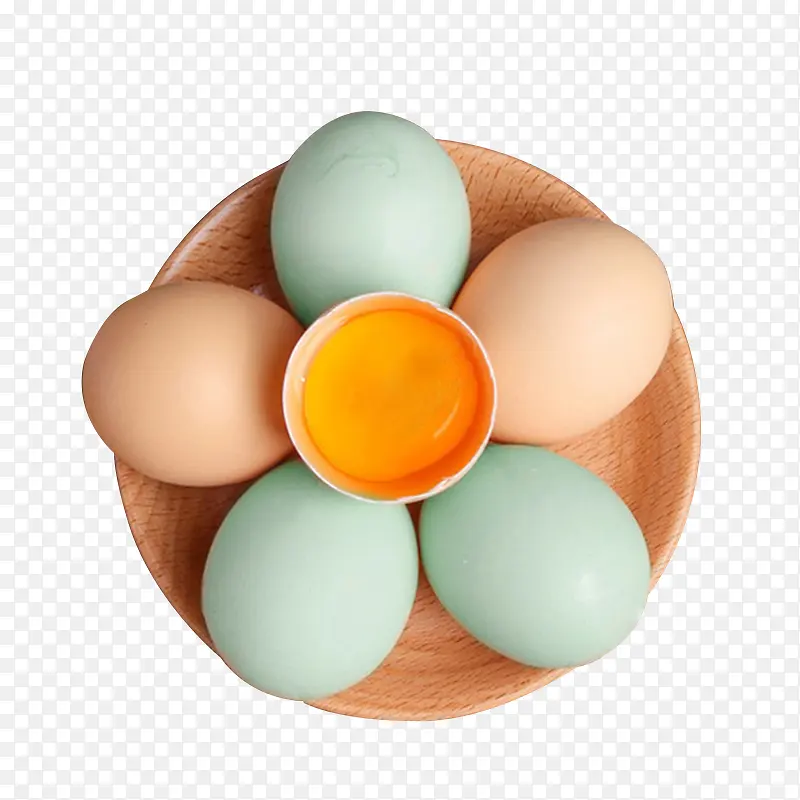 一盘子新鲜土鸡蛋