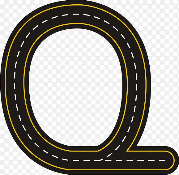 创意公路字母Q