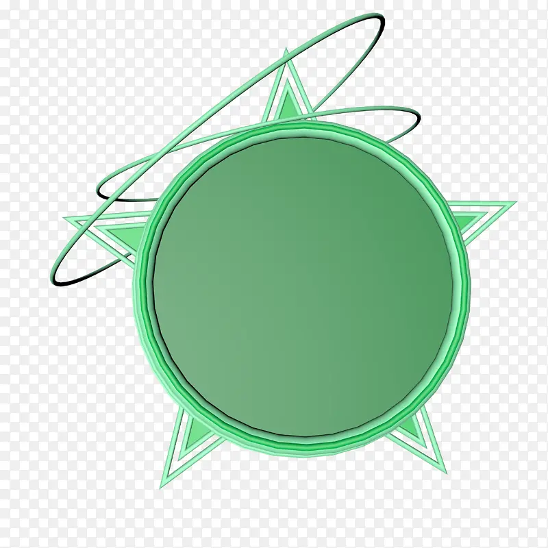 绿色，活动元素，圆盘，星星