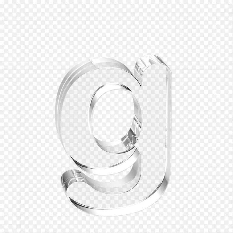 立体水晶透明字母小写g
