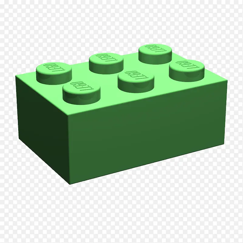 绿色积木元素