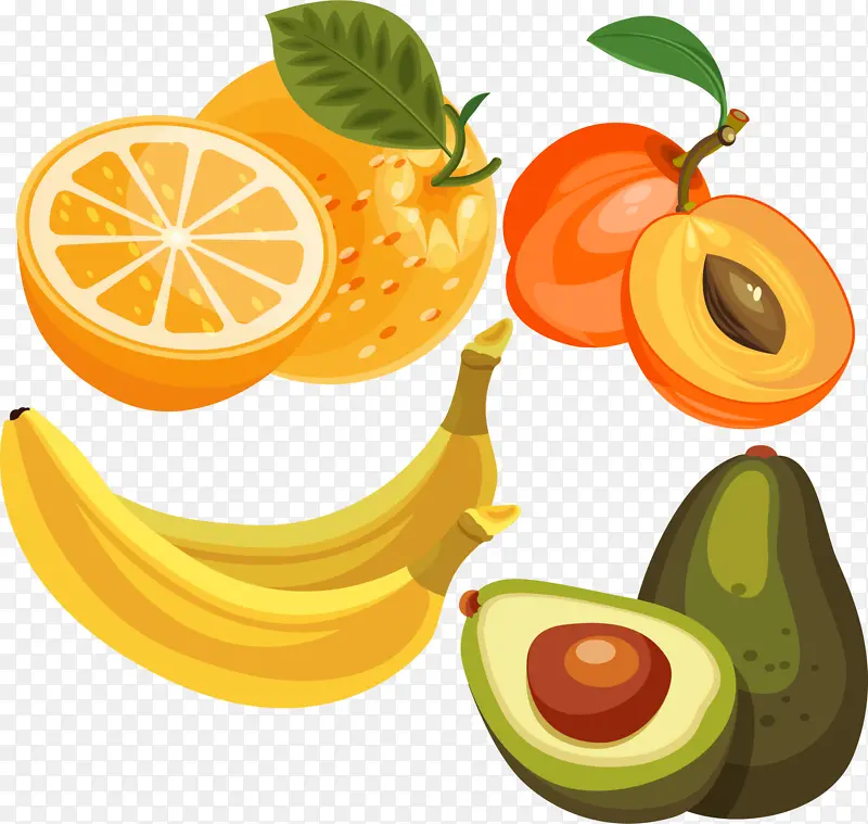 卡通水果香蕉 木瓜