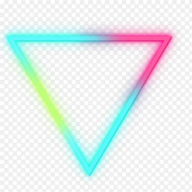 三角形霓虹边框