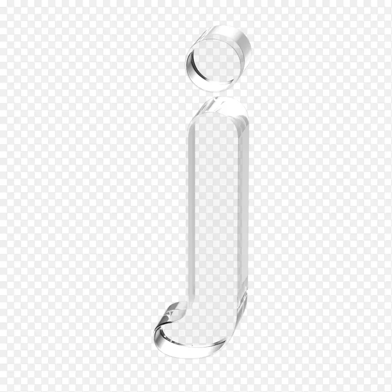 立体水晶透明字母j