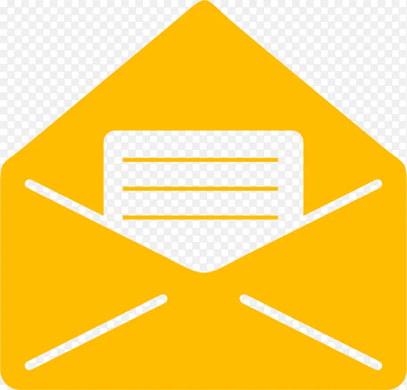 黄色邮件图标