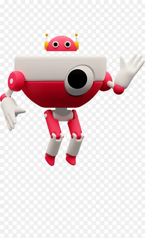 游戏3d图标红机器人