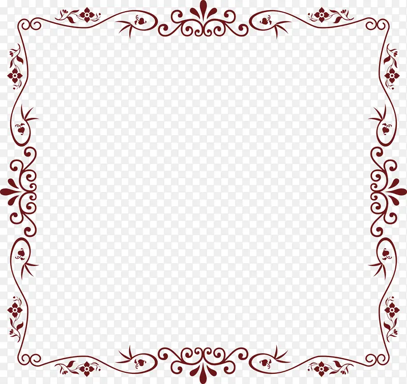 欧洲宫廷古典花纹装饰边框