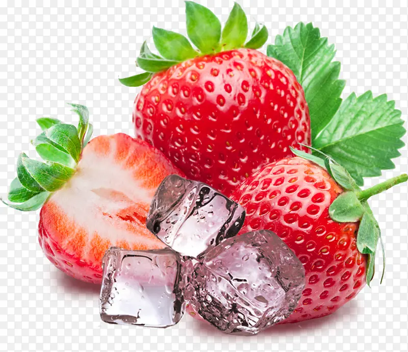 水果草莓+冰块组合