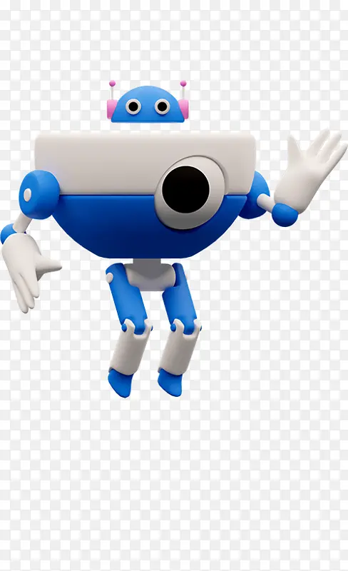 游戏3d图标蓝机器人